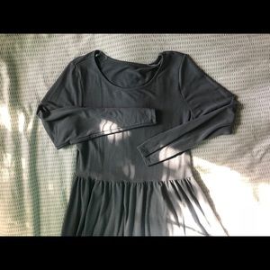 Blue knee length t shirt dress